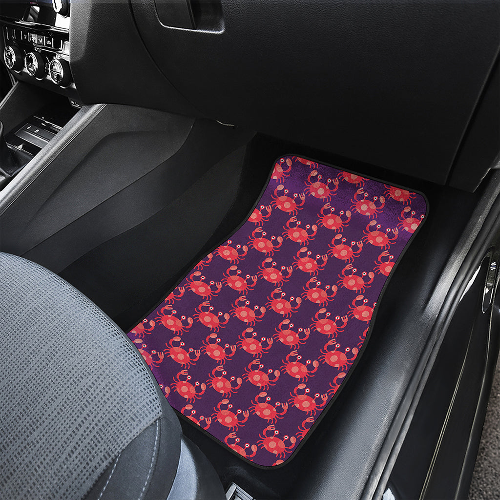 Cute Crab Pattern Print Front Car Floor Mats