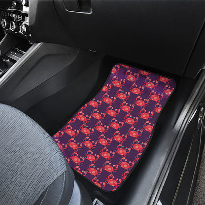 Cute Crab Pattern Print Front Car Floor Mats