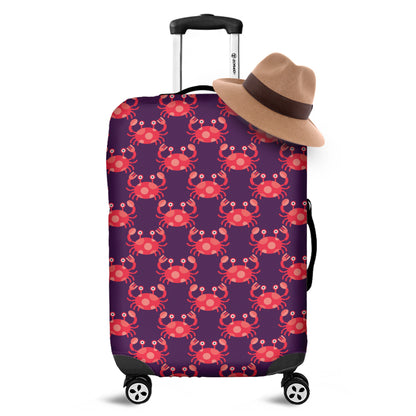 Cute Crab Pattern Print Luggage Cover