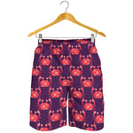 Cute Crab Pattern Print Men's Shorts