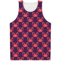 Cute Crab Pattern Print Men's Tank Top