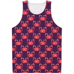 Cute Crab Pattern Print Men's Tank Top