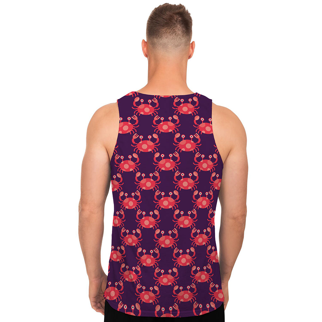 Cute Crab Pattern Print Men's Tank Top