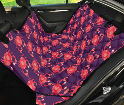 Cute Crab Pattern Print Pet Car Back Seat Cover