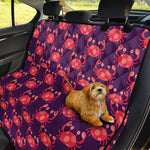 Cute Crab Pattern Print Pet Car Back Seat Cover