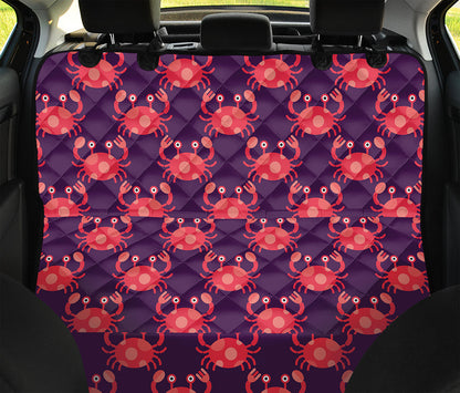 Cute Crab Pattern Print Pet Car Back Seat Cover