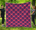 Cute Crab Pattern Print Quilt
