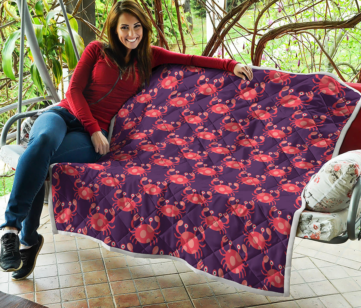 Cute Crab Pattern Print Quilt
