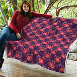 Cute Crab Pattern Print Quilt