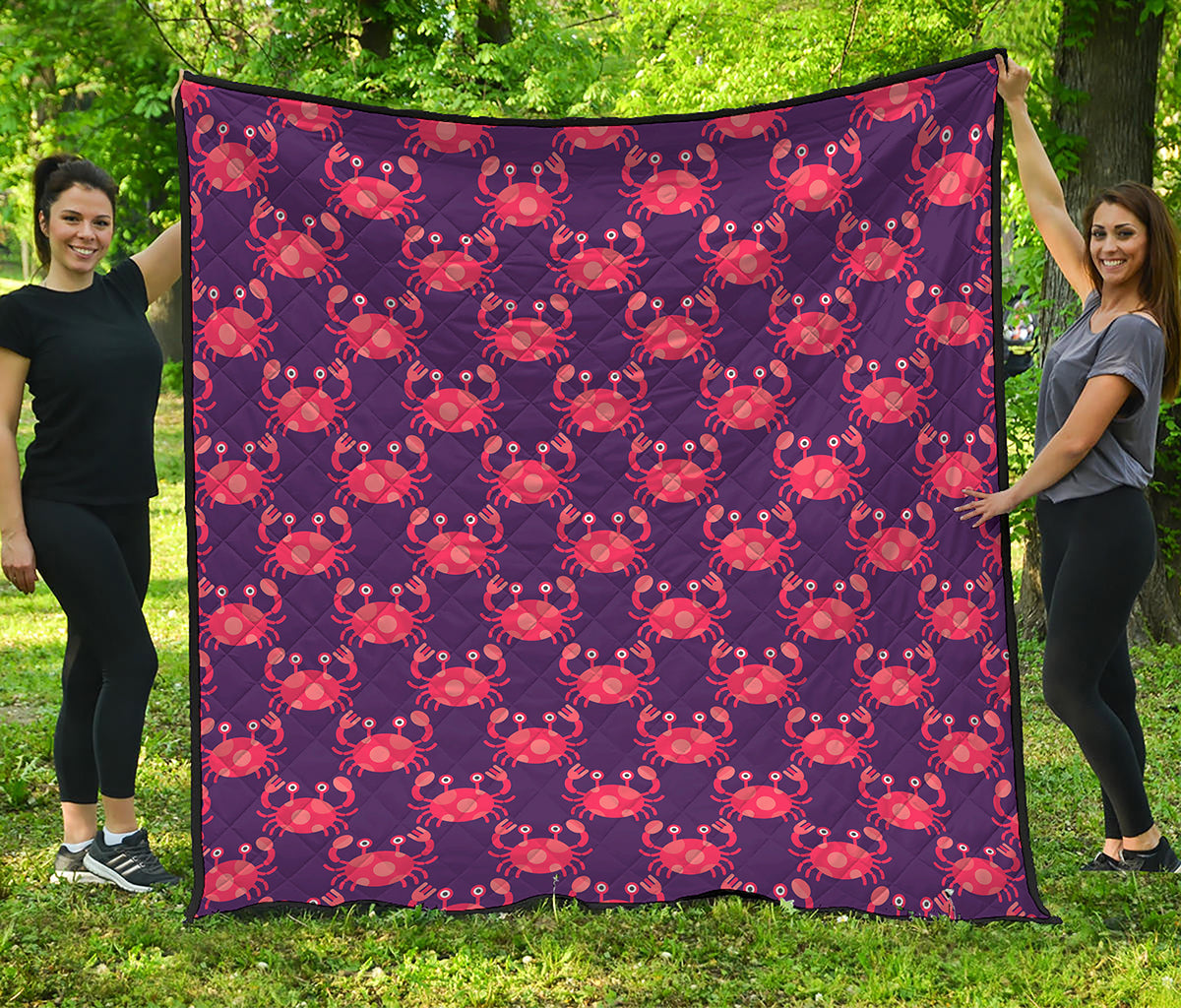 Cute Crab Pattern Print Quilt