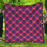Cute Crab Pattern Print Quilt