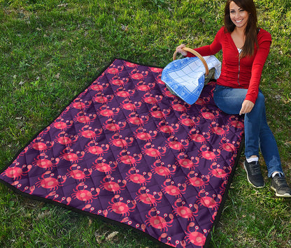 Cute Crab Pattern Print Quilt