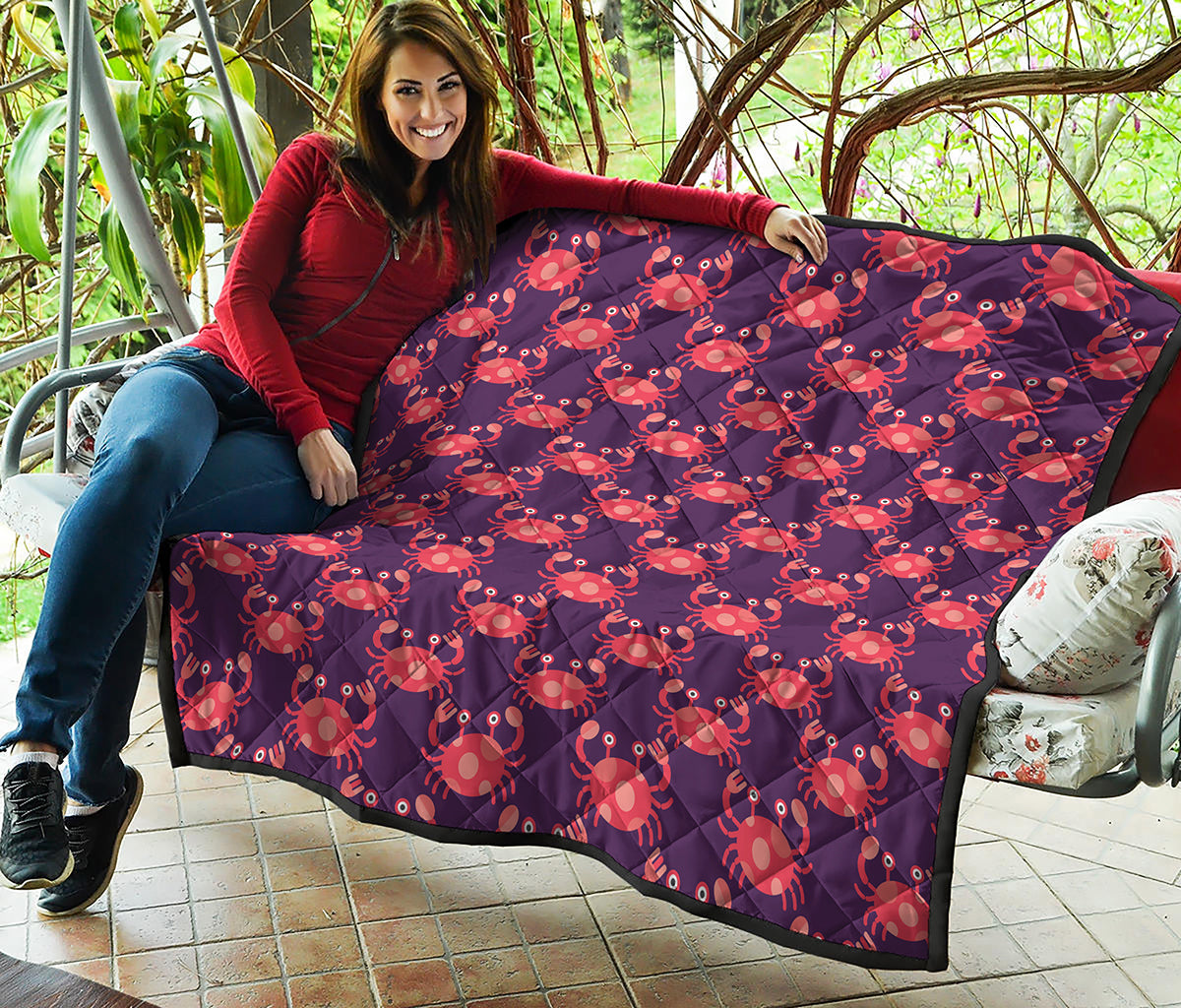 Cute Crab Pattern Print Quilt