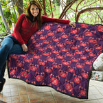 Cute Crab Pattern Print Quilt