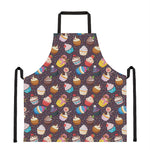 Cute Cupcake Pattern Print Apron