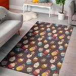 Cute Cupcake Pattern Print Area Rug