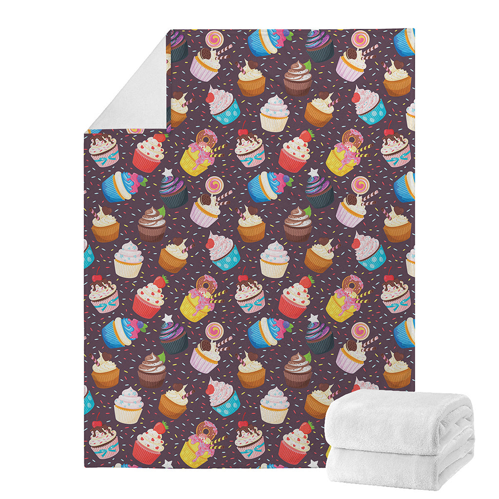 Cute Cupcake Pattern Print Blanket