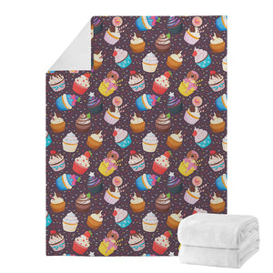 Cute Cupcake Pattern Print Blanket