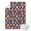 Cute Cupcake Pattern Print Blanket