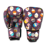 Cute Cupcake Pattern Print Boxing Gloves