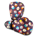 Cute Cupcake Pattern Print Boxing Gloves