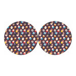 Cute Cupcake Pattern Print Car Coasters