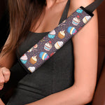 Cute Cupcake Pattern Print Car Seat Belt Covers