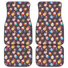 Cute Cupcake Pattern Print Front and Back Car Floor Mats