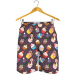 Cute Cupcake Pattern Print Men's Shorts