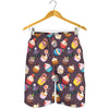 Cute Cupcake Pattern Print Men's Shorts