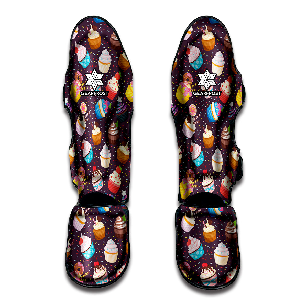 Cute Cupcake Pattern Print Muay Thai Shin Guard