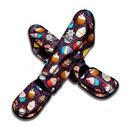 Cute Cupcake Pattern Print Muay Thai Shin Guard