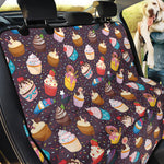 Cute Cupcake Pattern Print Pet Car Back Seat Cover