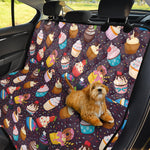 Cute Cupcake Pattern Print Pet Car Back Seat Cover