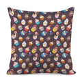 Cute Cupcake Pattern Print Pillow Cover