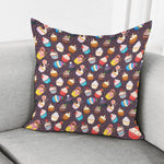 Cute Cupcake Pattern Print Pillow Cover