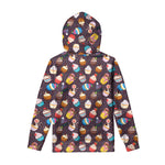 Cute Cupcake Pattern Print Pullover Hoodie