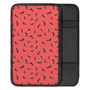 Cute Dachshund Pattern Print Car Center Console Cover