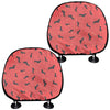 Cute Dachshund Pattern Print Car Headrest Covers