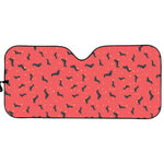 Cute Dachshund Pattern Print Car Sun Shade