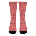 Cute Dachshund Pattern Print Crew Socks