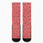 Cute Dachshund Pattern Print Crew Socks