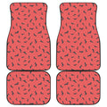 Cute Dachshund Pattern Print Front and Back Car Floor Mats