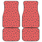 Cute Dachshund Pattern Print Front and Back Car Floor Mats