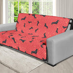 Cute Dachshund Pattern Print Futon Protector