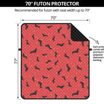 Cute Dachshund Pattern Print Futon Protector