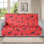 Cute Dachshund Pattern Print Futon Protector