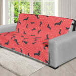 Cute Dachshund Pattern Print Futon Protector