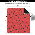 Cute Dachshund Pattern Print Futon Protector