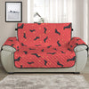 Cute Dachshund Pattern Print Half Sofa Protector